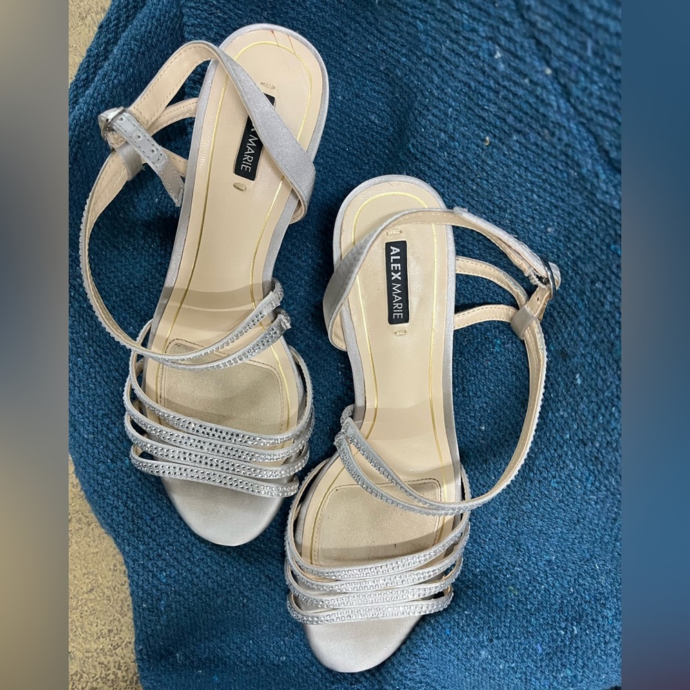 Alex Marie Laycha Strappy Rhinestone kitten heels. Women’s size 7M